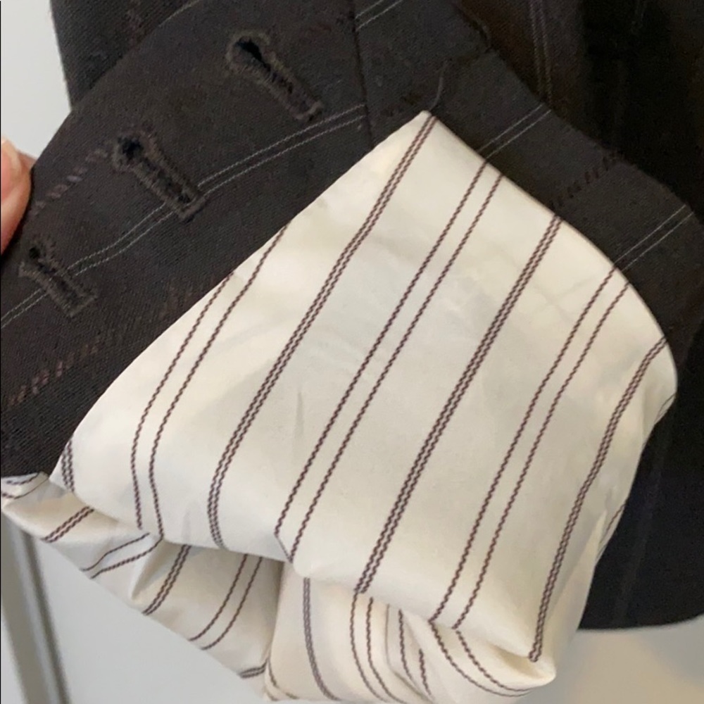 Black Pinstriped Theory Blazer - Picture 7 of 7